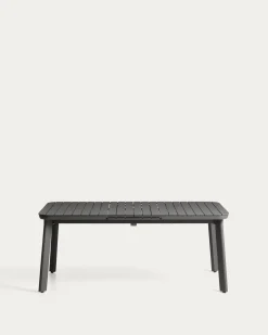 Kave Home Tuintafel Izola Aluminium Grafiet 185-235cm