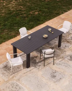 Kave Home Tuintafel Livorno Uitschuifbaar Aluminium Grafiet 233-350cm