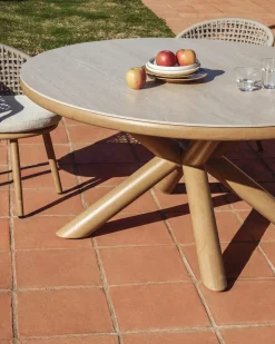 Kave Home Tuintafel Mirtia Sintered Stone Naturel ø148cm