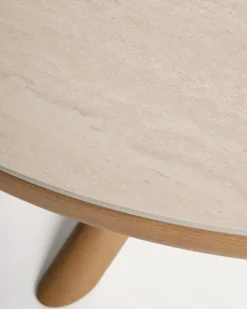 Kave Home Tuintafel Mirtia Sintered Stone Naturel ø148cm