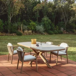 Kave Home Tuintafel Mirtia Sintered Stone Naturel 240cm