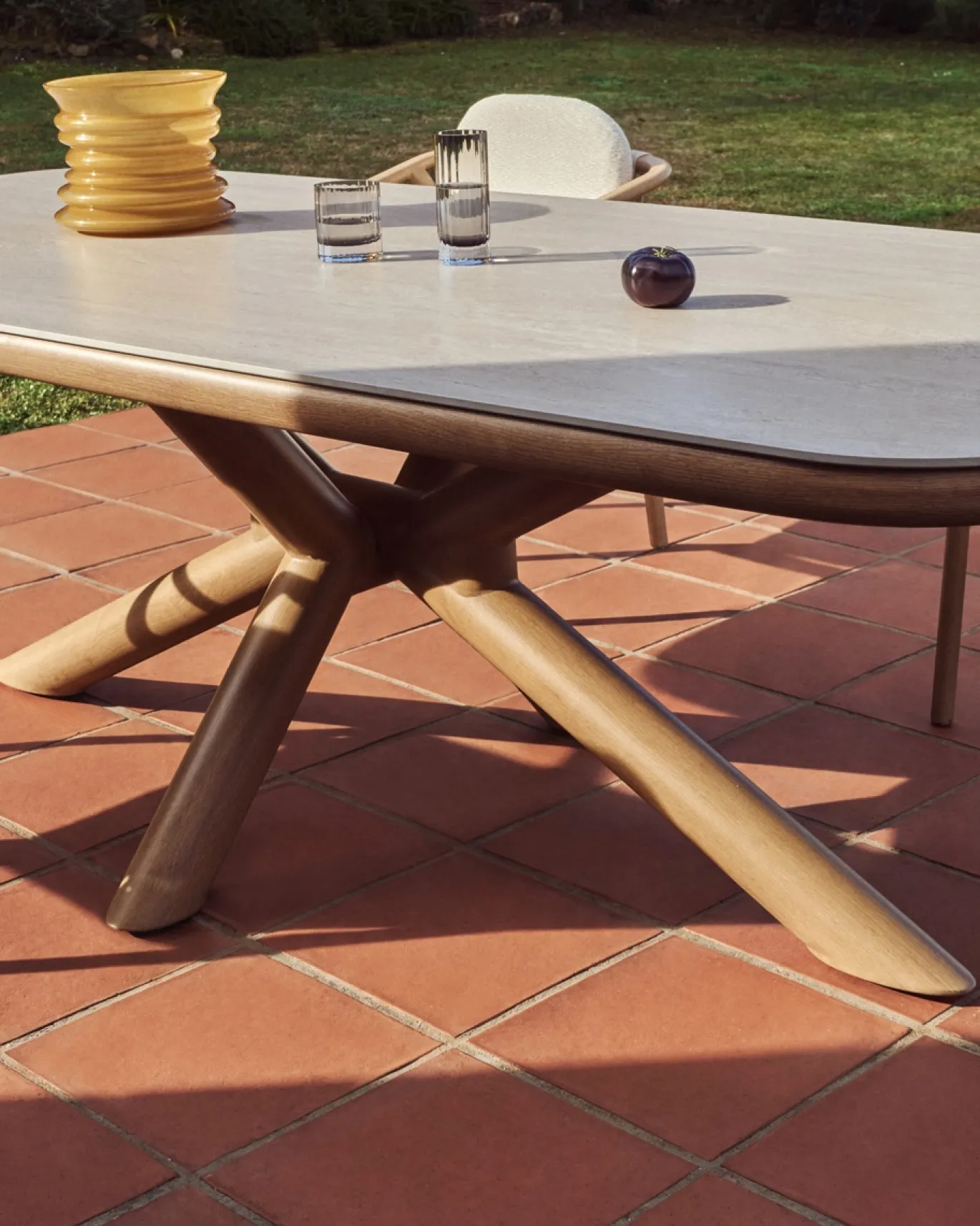 Kave Home Tuintafel Mirtia Sintered Stone Naturel 240cm