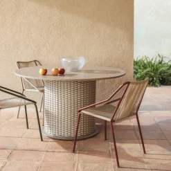 Kave Home Tuintafel Sedalis Taupe ø120cm