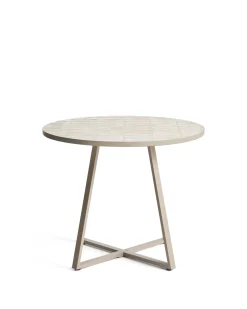 Kave Home Tuintafel Tella Staal Tegels Beige Ø90cm