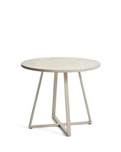 Kave Home Tuintafel Tella Staal Tegels Beige Ø90cm