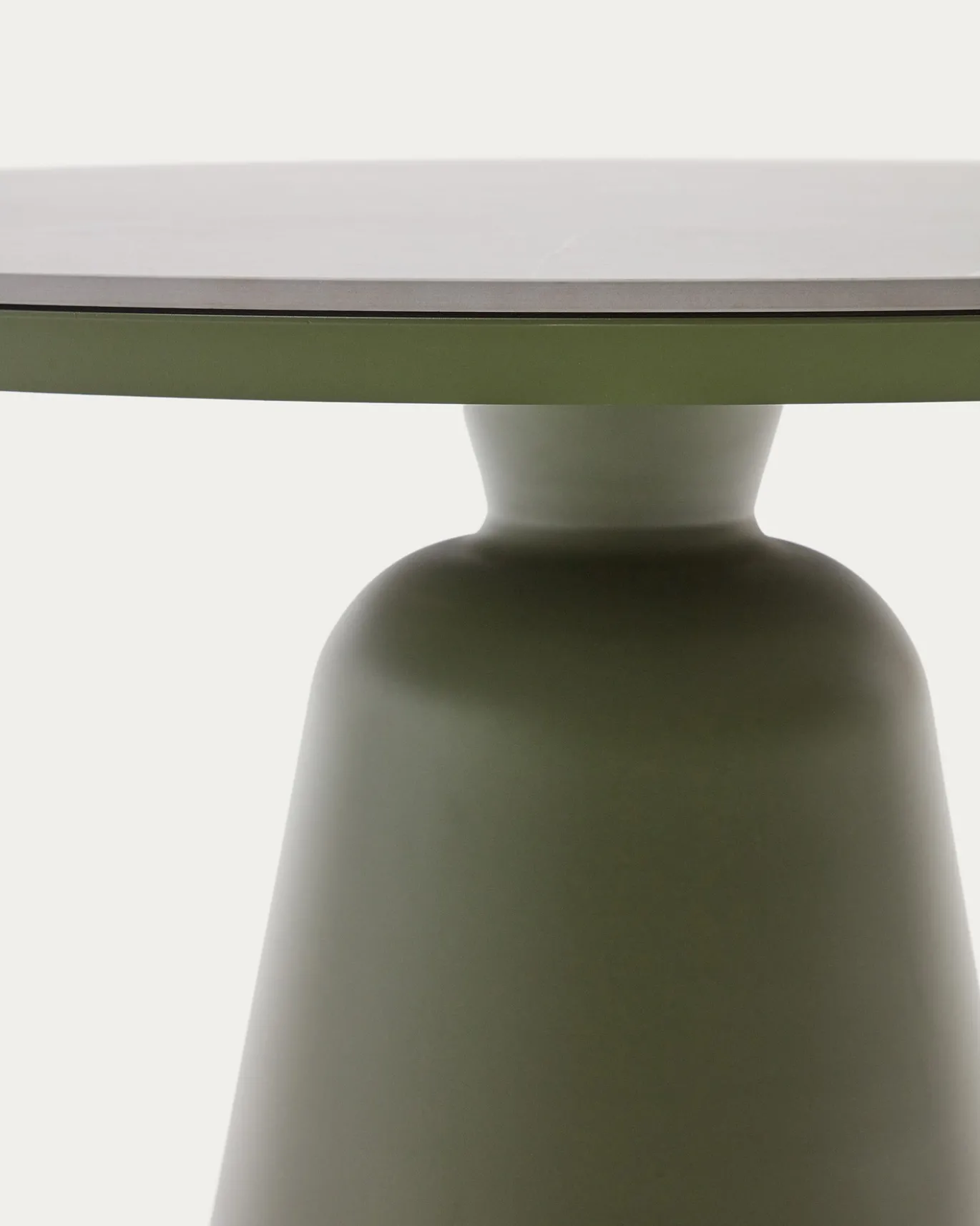 Kave Home Tuintafel Tudons Groen Aluminium Tafelblad Keramiek Ø120cm