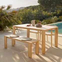 Kave Home Tuintafel Victoire Massief Teakhout 240x110cm