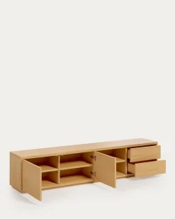 Kave Home Tv-meubel Abilen Eikenfineer 200x44cm