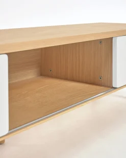 Kave Home Tv-meubel Anielle Massief Essen & Essenfineer 2 Deuren 180x41cm