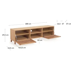 Kave Home Tv-meubel Beyla 2 Deuren Eikenfineer 180cm