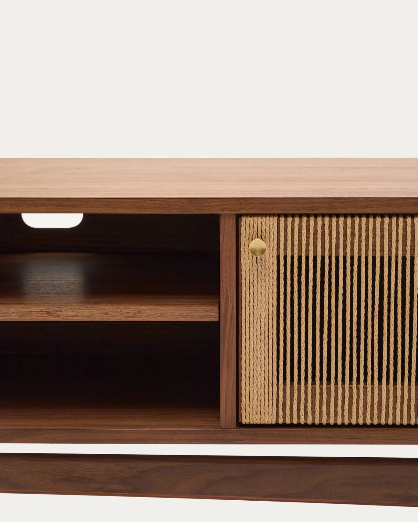 Kave Home Tv-meubel Elan Notenfineer 200x50cm