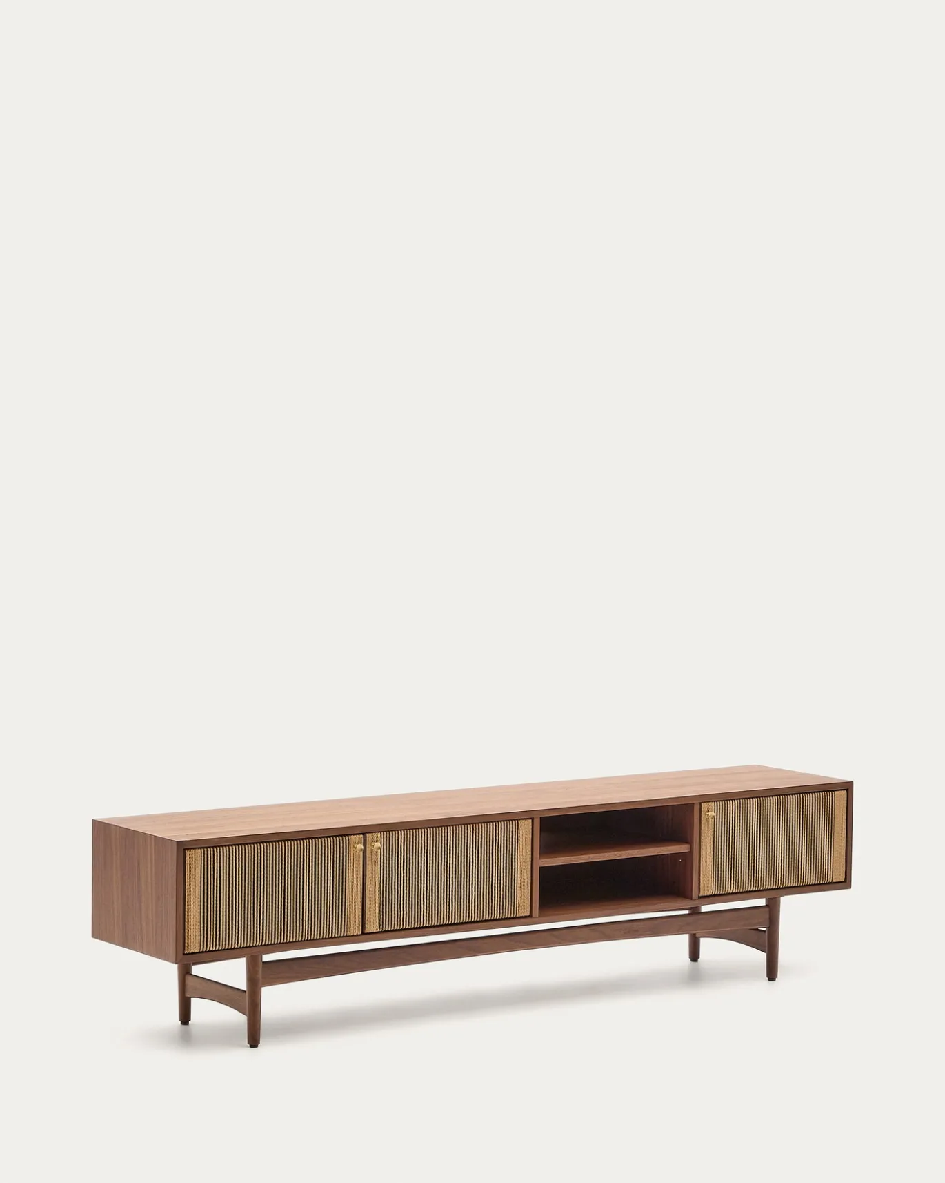 Kave Home Tv-meubel Elan Notenfineer 200x50cm