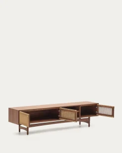 Kave Home Tv-meubel Elan Notenfineer 200x50cm