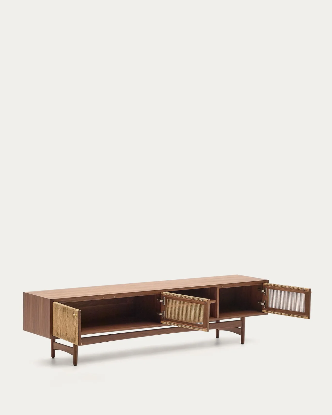 Kave Home Tv-meubel Elan Notenfineer 200x50cm