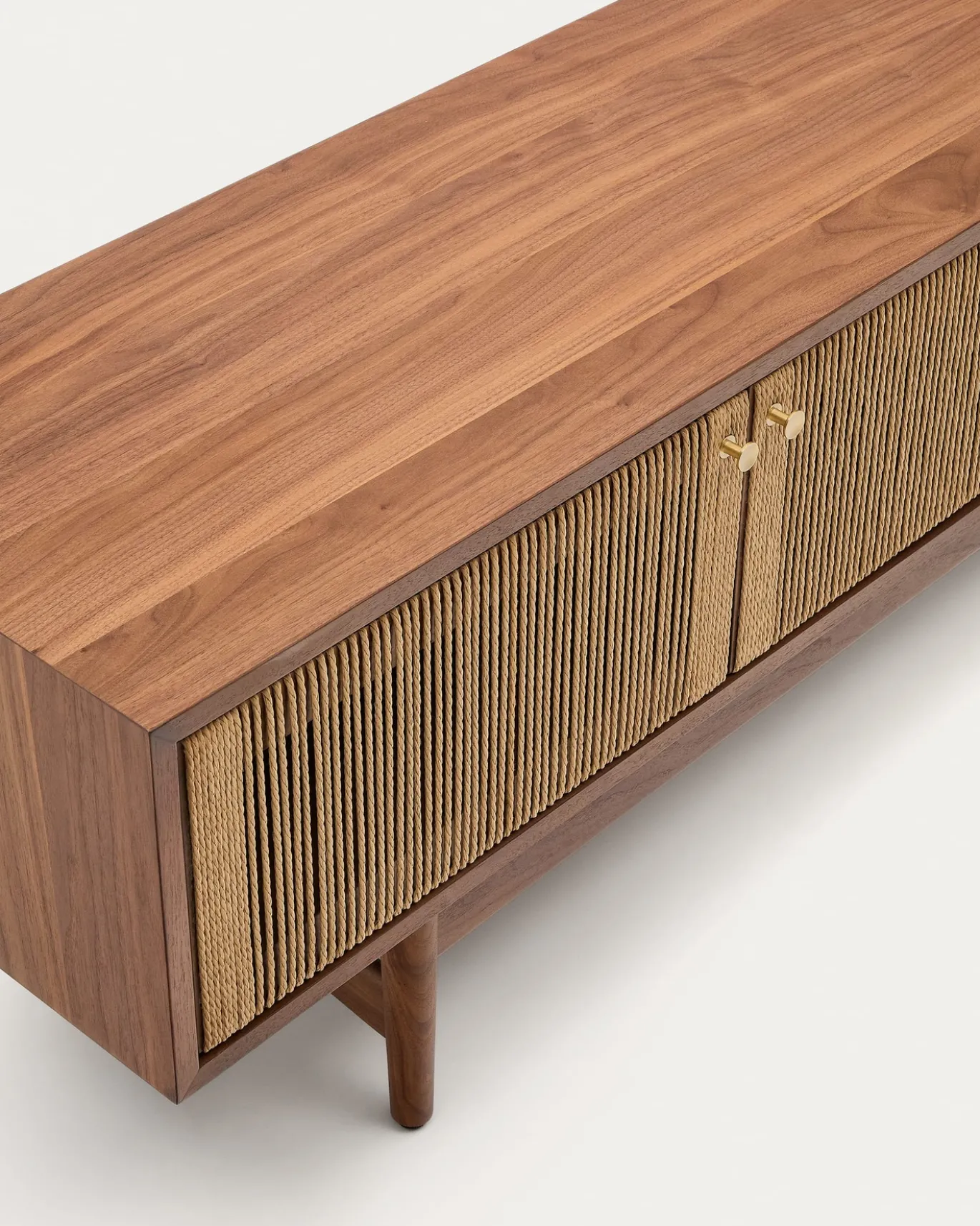 Kave Home Tv-meubel Elan Notenfineer 200x50cm