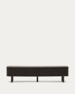 Kave Home Tv-meubel Mailen 2 Deuren Essenfineer Zwart 200x50cm