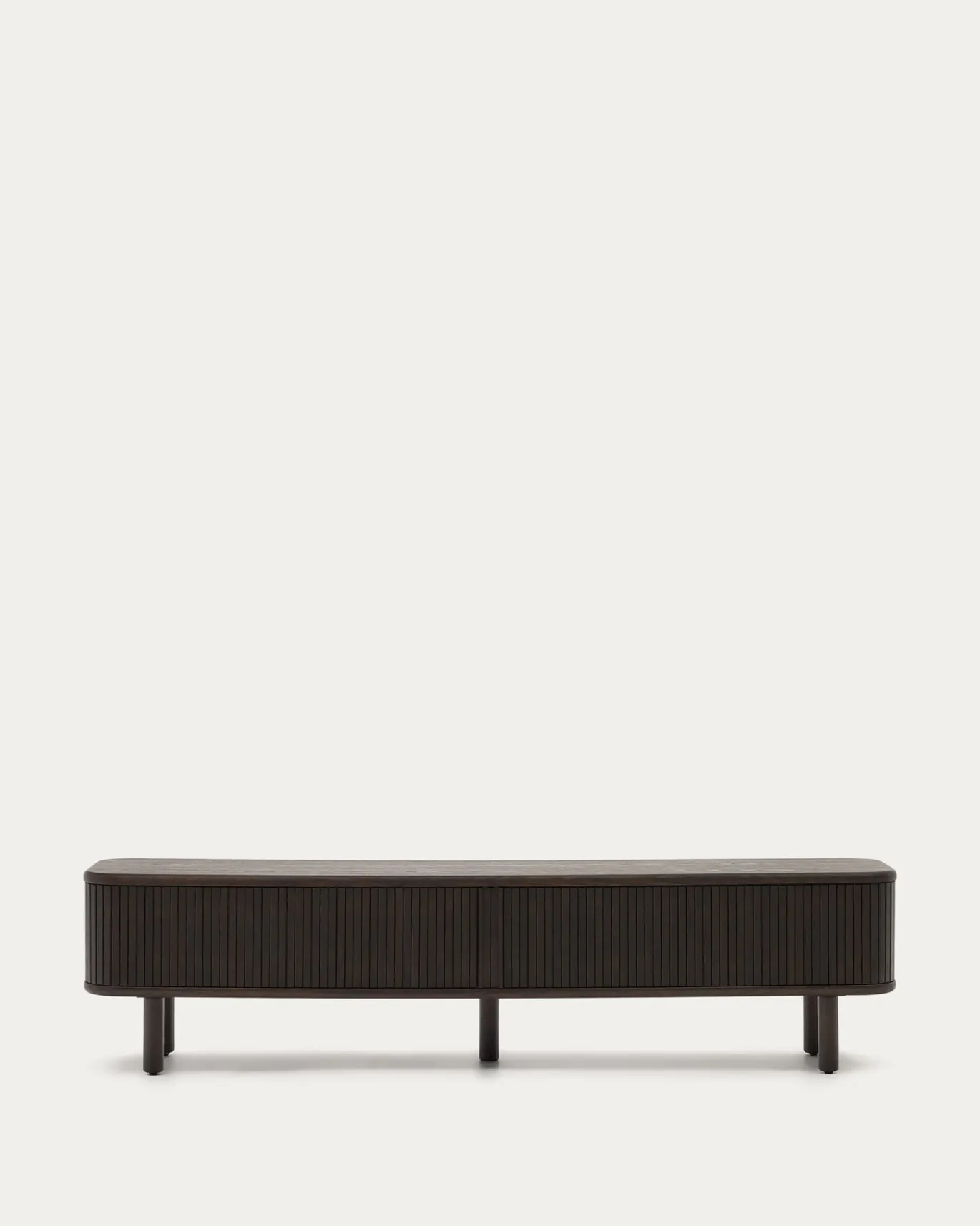 Kave Home Tv-meubel Mailen 2 Deuren Essenfineer Zwart 200x50cm