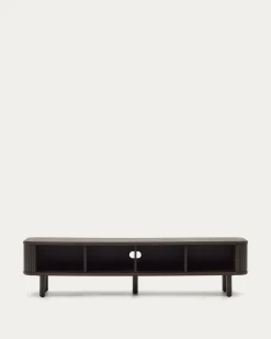 Kave Home Tv-meubel Mailen 2 Deuren Essenfineer Zwart 200x50cm