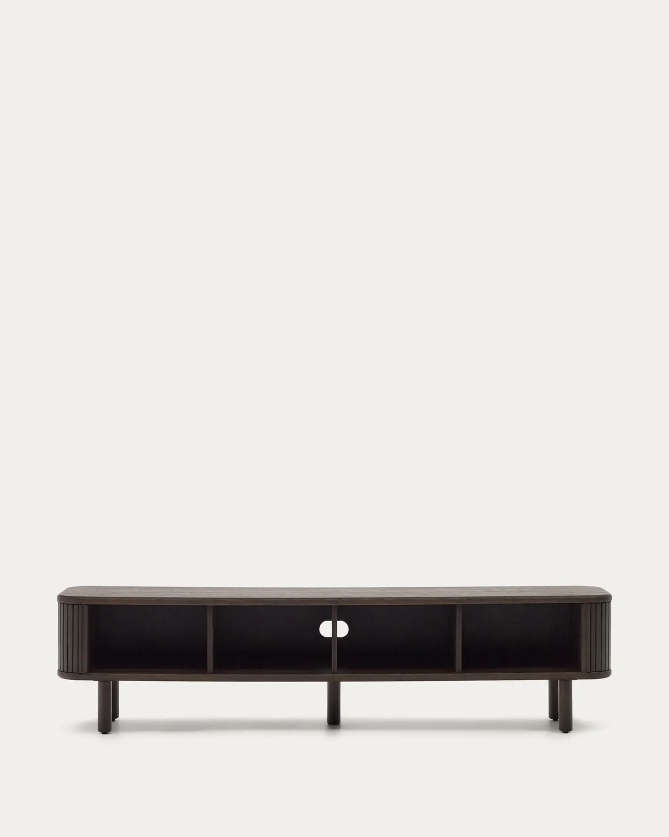 Kave Home Tv-meubel Mailen 2 Deuren Essenfineer Zwart 200x50cm