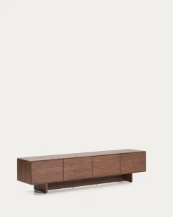 Kave Home Tv-meubel Norlen met 4 Deuren Walnootfineer 200x46cm