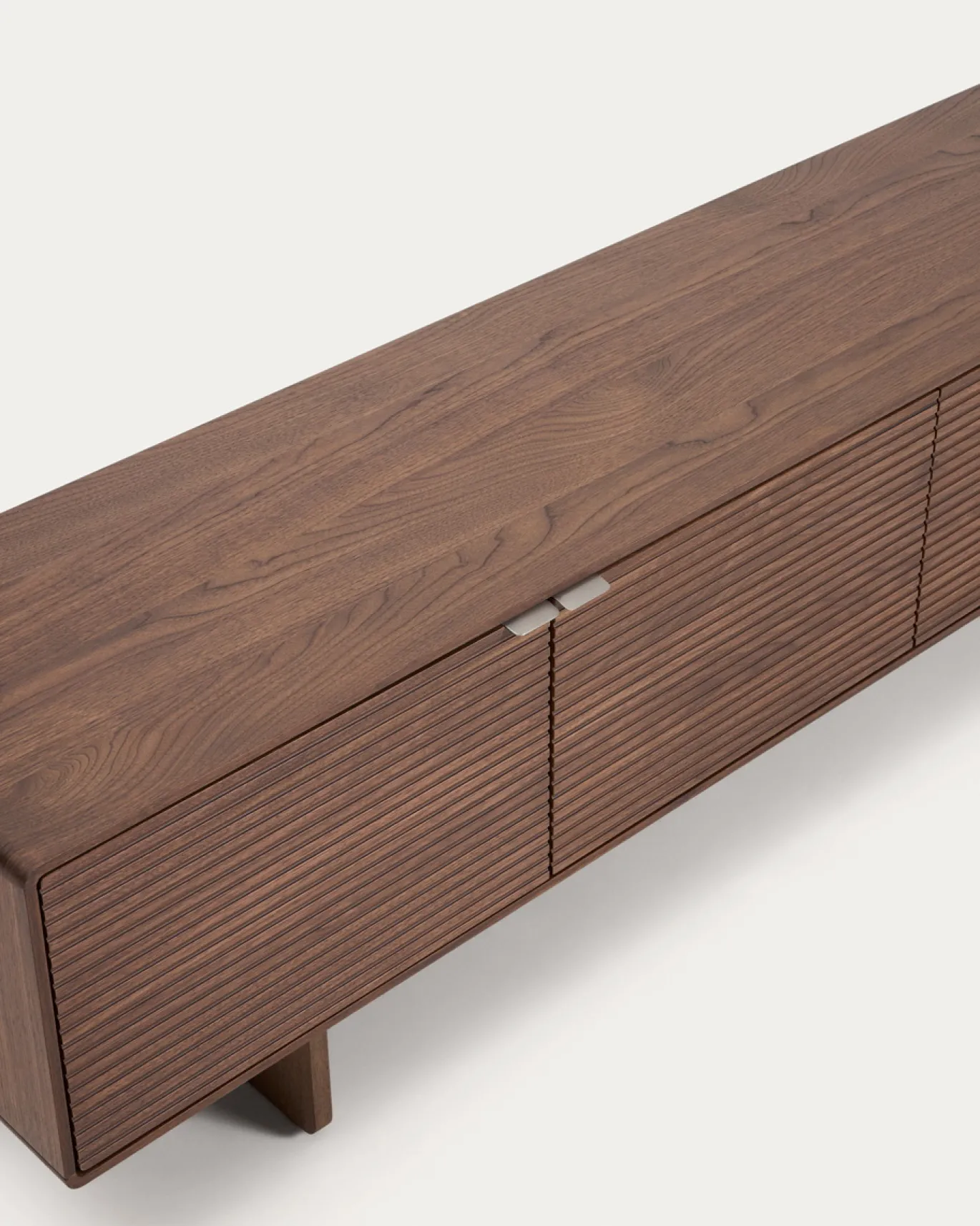 Kave Home Tv-meubel Norlen met 4 Deuren Walnootfineer 200x46cm