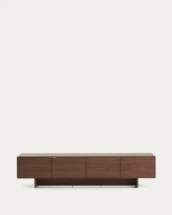 Kave Home Tv-meubel Norlen met 4 Deuren Walnootfineer 200x46cm