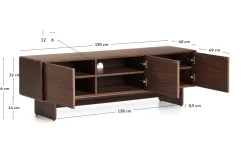 Kave Home TV-Meubel Norlen Walnoot 150cm