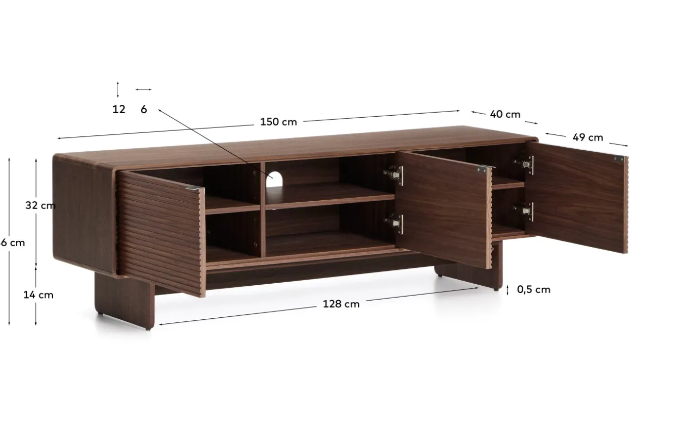 Kave Home TV-Meubel Norlen Walnoot 150cm