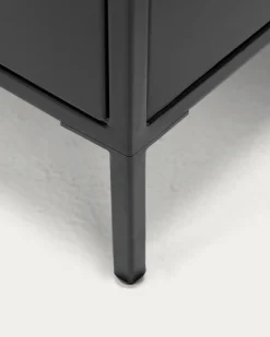 Kave Home Tv-meubel Shantay Metaal Zwart 1 Deur en Lade 150x50cm