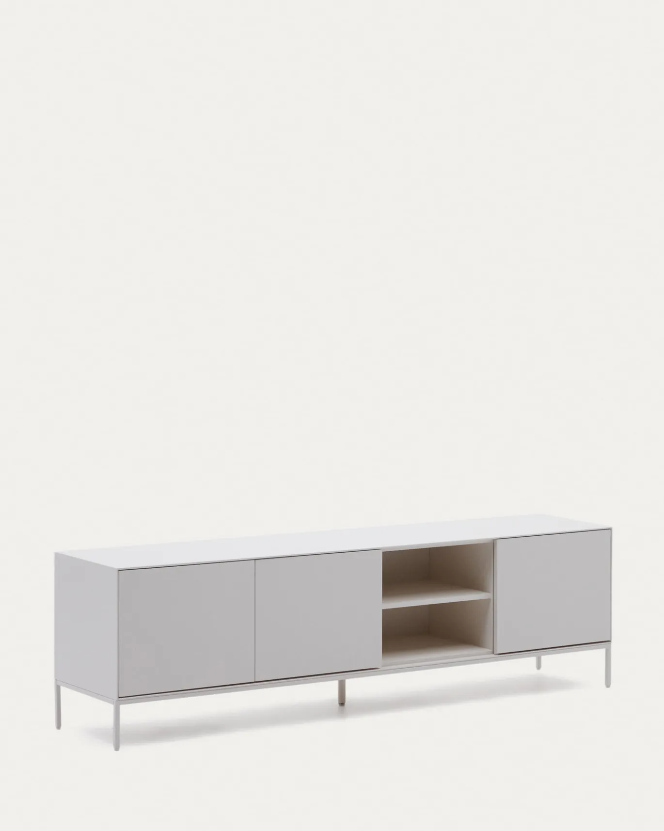 Kave Home Tv-meubel Vedrana 3 Deuren Wit 195x55cm