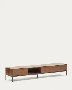Kave Home Tv-meubel Vedrana 3 Laden Walnoot 195x35cm