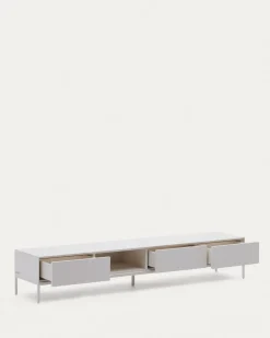Kave Home Tv-meubel Vedrana 3 Laden Wit 195x35cm