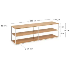 Kave Home Tv-meubel Yoana Naturel/Wit 160cm