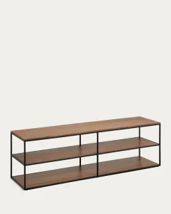 Kave Home Tv-meubel Yoana Walnootfineer Zwart 160x40cm