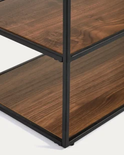 Kave Home Tv-meubel Yoana Walnootfineer Zwart 160x40cm