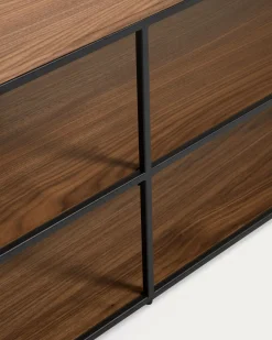 Kave Home Tv-meubel Yoana Walnootfineer Zwart 160x40cm