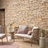 Kave Home Tweezitsbank Nadin Beige Koord 135cm