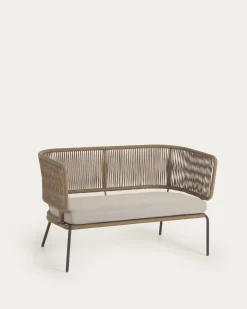Kave Home Tweezitsbank Nadin Beige Koord 135cm