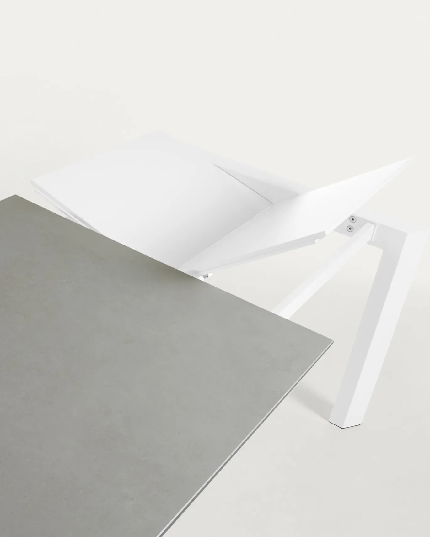 Kave Home Uitschuifbare Keramische Tafel Axis Grijs 120-180cm