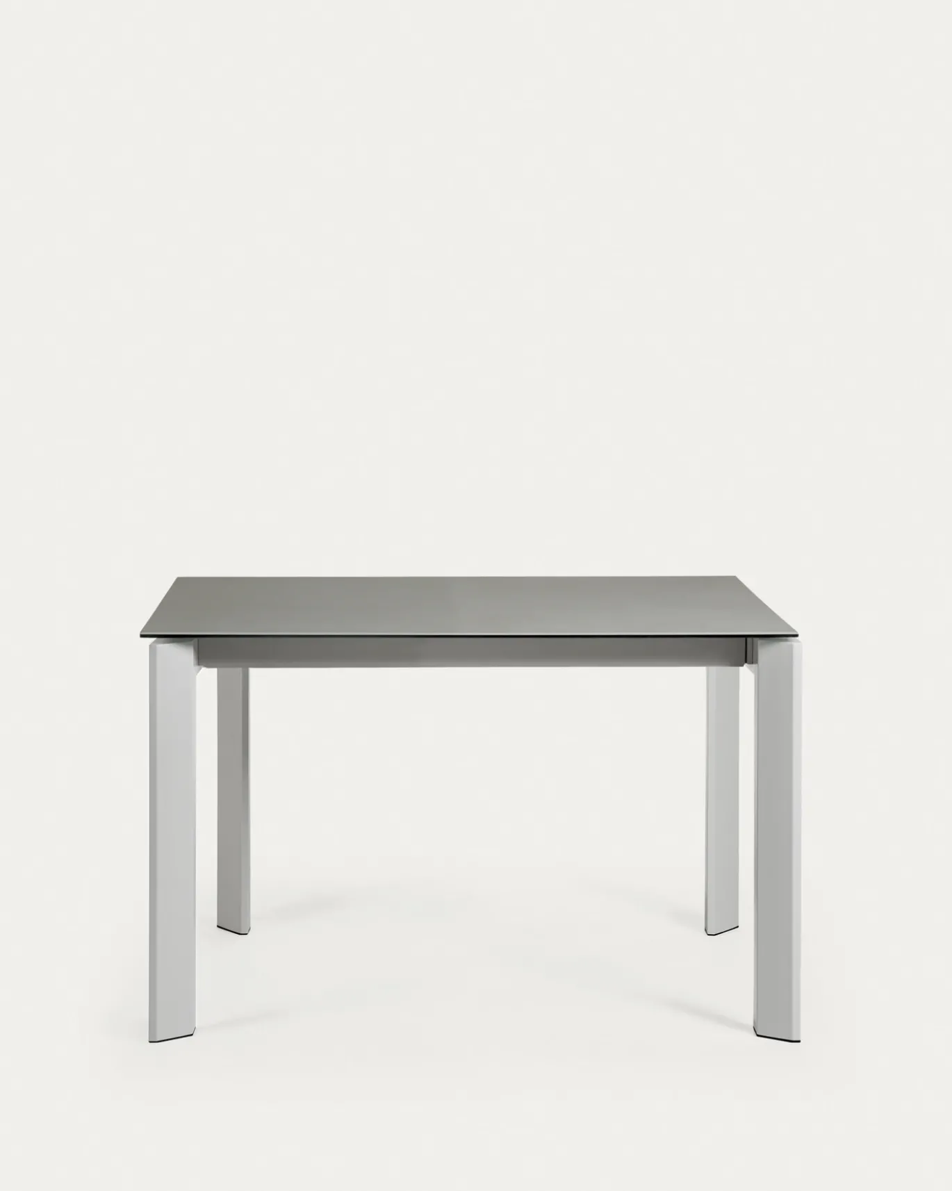Kave Home Uitschuifbare Keramisch Tafel Axis met Grijs Stalen Poten 120 (180)cm