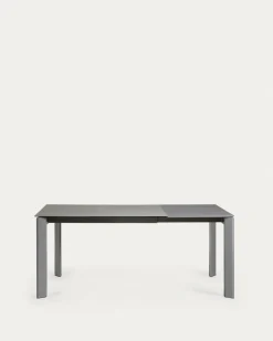 Kave Home Uitschuifbare Keramisch Tafel Axis met Antraciet Stalen Poten 120 (180)cm
