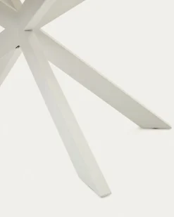 Kave Home Uitschuifbare Ronde Tafel Vashti Glas en MDF 160-210cm