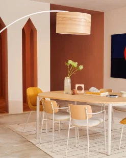 Kave Home Uitschuifbare Ronde Tafel Montuiril Eikenfineer Grijs Ø120 (200)cm