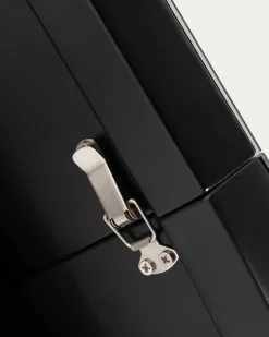 Kave Home Uitschuifbare Ronde Tafel Vashti Zwart Glas Ø120-160cm