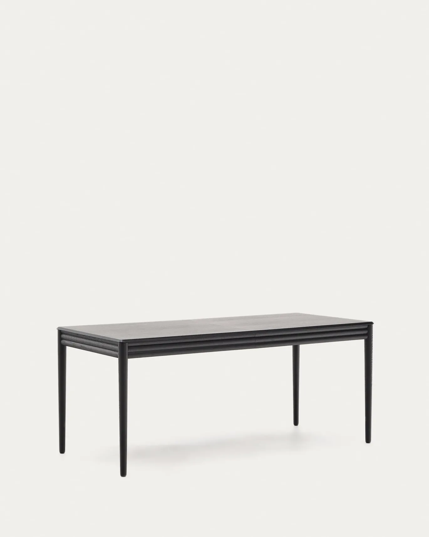 Kave Home Uitschuifbare Tafel Lenon Eikenfineer Zwart 160(240)x90cm