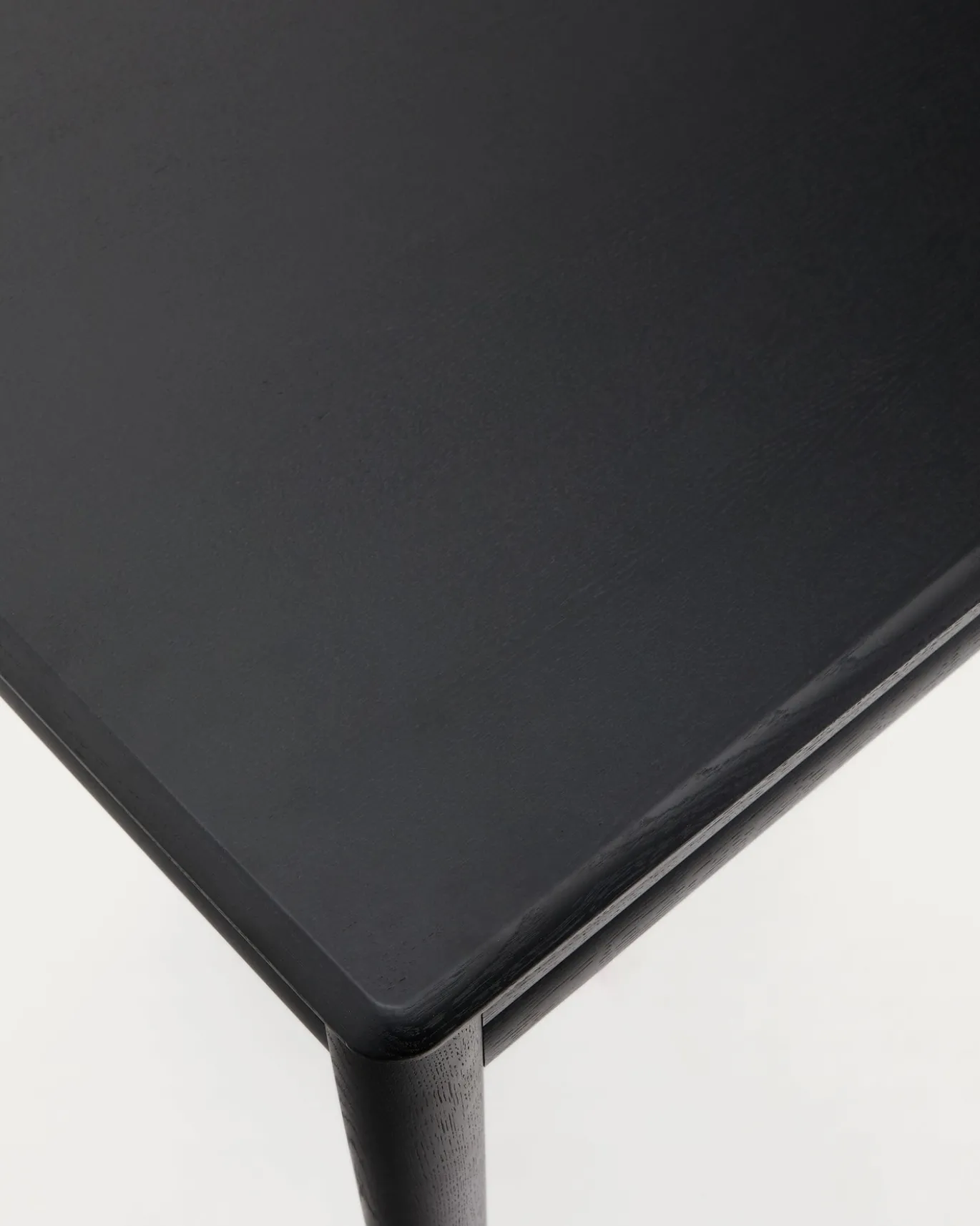 Kave Home Uitschuifbare Tafel Lenon Eikenfineer Zwart 160(240)x90cm