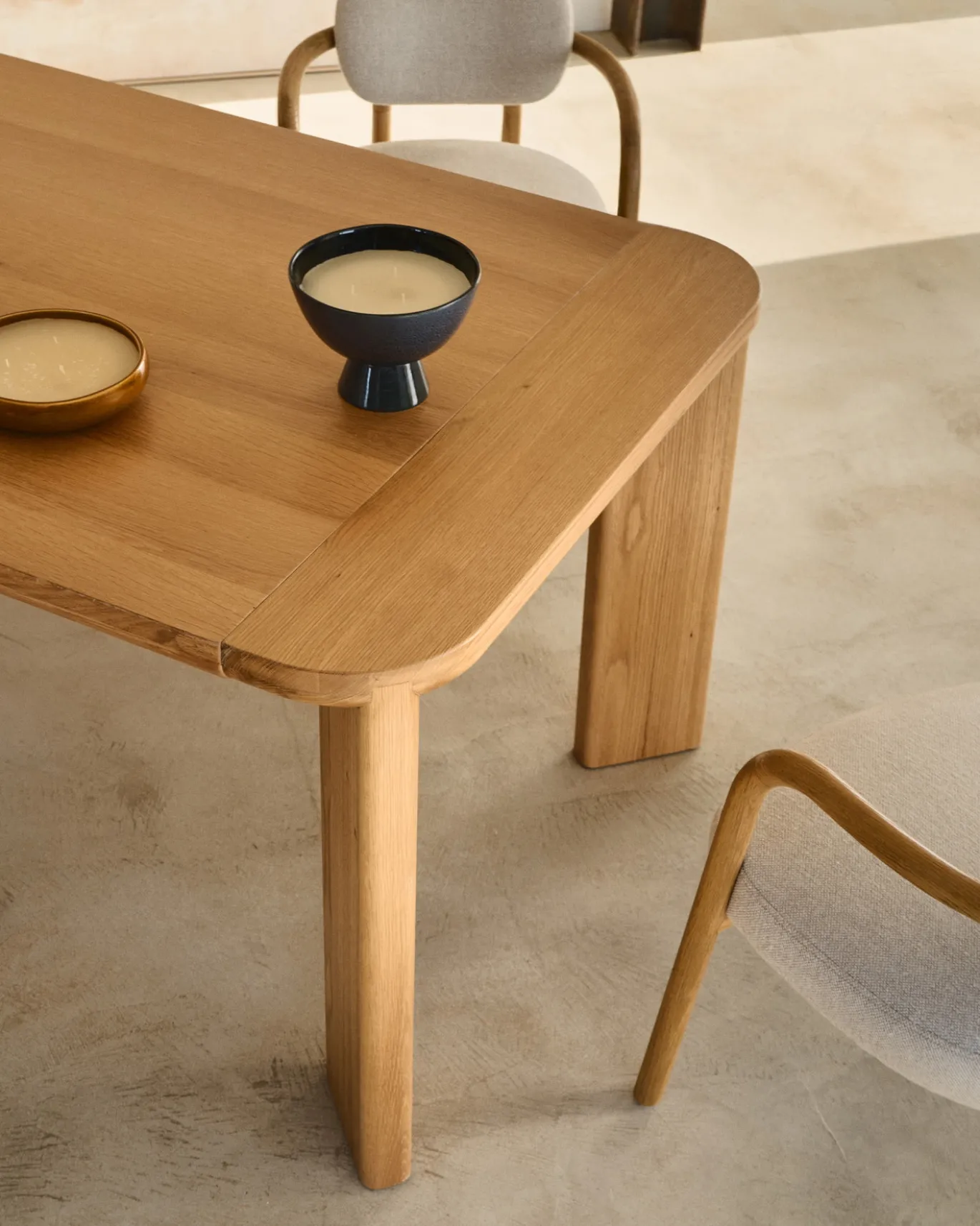 Kave Home Uitschuifbare Tafel Jondal Massief Eikenhout 200-280cm