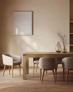 Kave Home Uitschuifbare Tafel Briva Eikenfineer Naturel 180 (230)x90cm