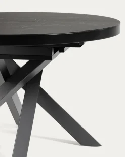Kave Home Uitschuifbare Tafel Vashti Porselein Ø120 (160)cm