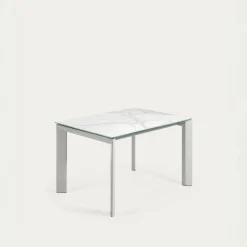 Kave Home Uitschuifbare Tafel Axis Porselein met Grijs Poten 120 (180)cm